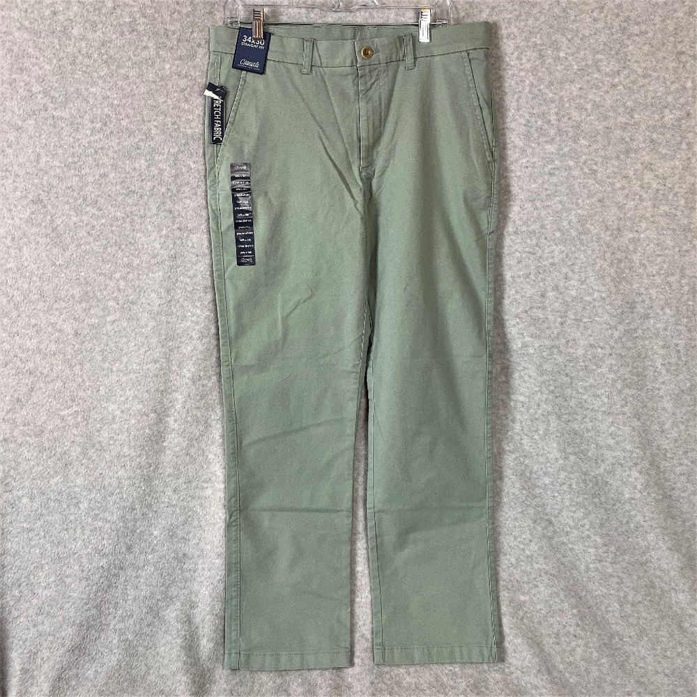 Mens Stretch Fabric Straight Fit Pants